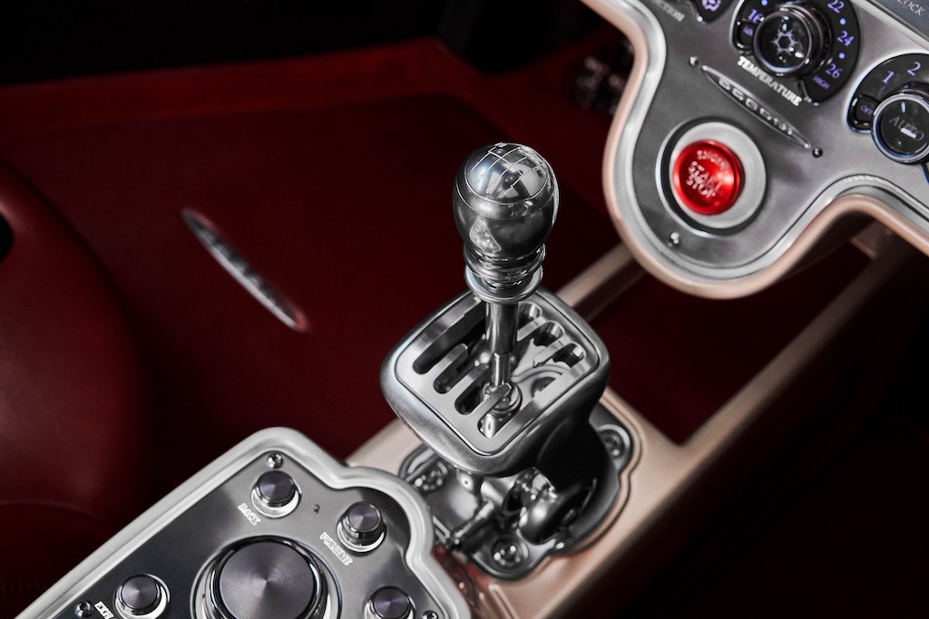 Pagani Utopia Interior Stick Shift