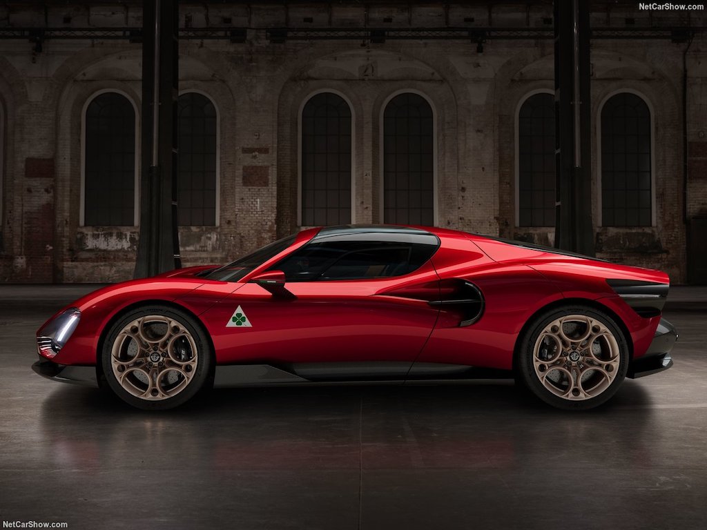 Red Italian sports car Alfa Romeo