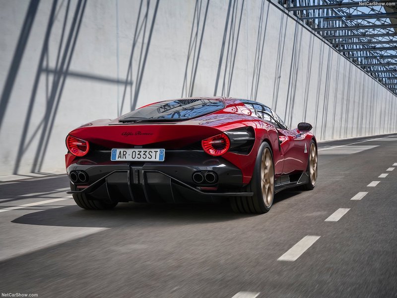 Red Italian sports car Alfa Romeo