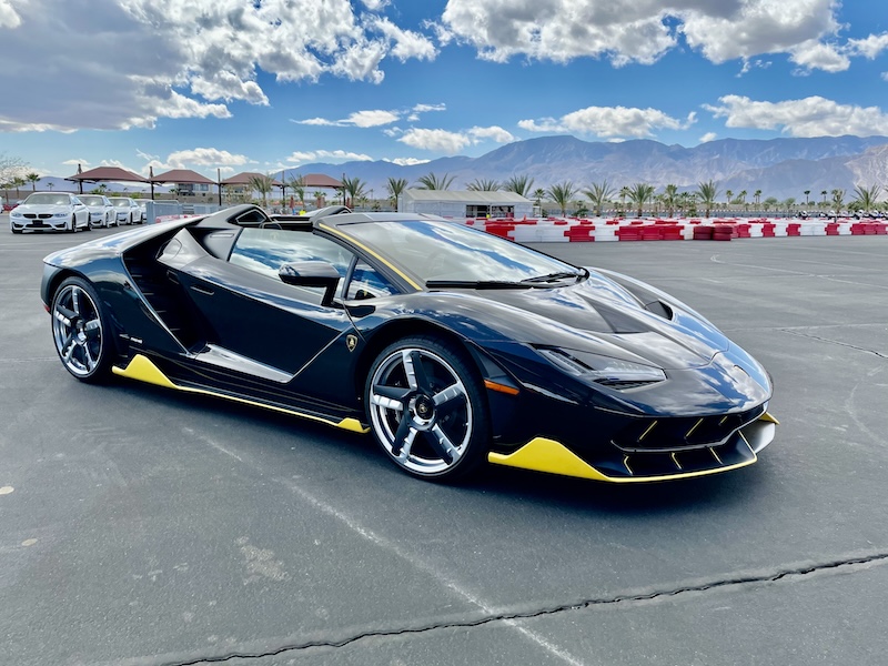 Black and yellow Lamborghini sports car