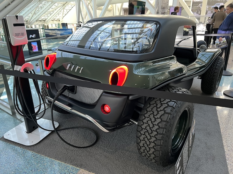 green electric dune buggy