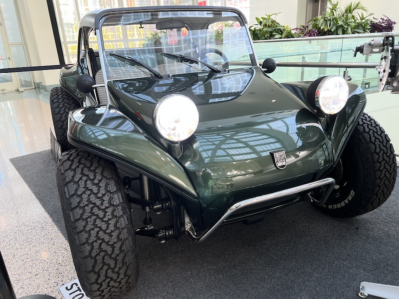 green electric dune buggy