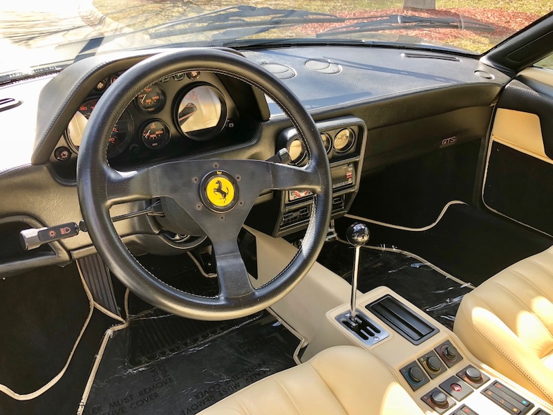 Ferrari sports car interior