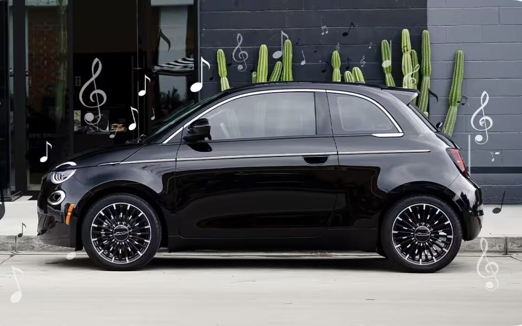 Black Fiat sports car