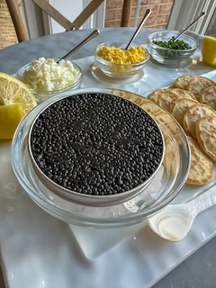 caviar with other food