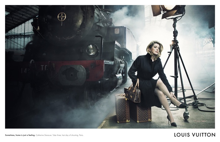 Woman With Luggage and train