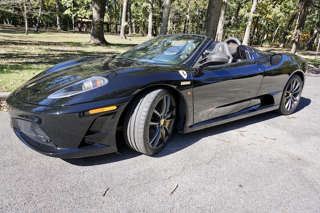 Black Ferrari sports car