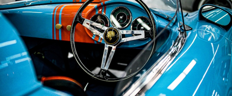 sports car interior and dashboard